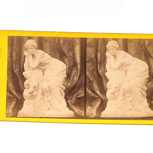 Vista estéreo Œuvres de Pradier – Escultura femenina neoclásica (reproducción estereoscópica de obra de James Pradier)