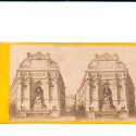 Vista estéreo Fontaine Saint-Michel – Paris (vista estereoscópica temprana)