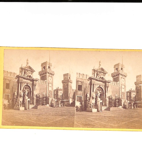 Vista estéreo Porta dell Arsenale, Venecia (Entrada del Arsenal de Venecia)