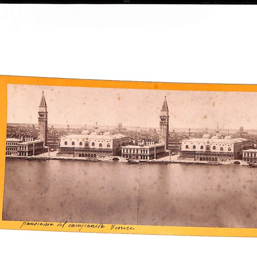 Vista estéreo Panorama del Campanile y Palacio Ducal – Venecia