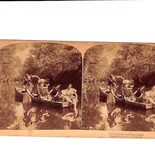 Vista estéreo The Boatman somewhat rattled. (1899)