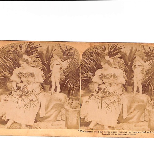 Vista estéreo The quarrel’s old but never stupid, betwixt the Summer Girl and Cupid.