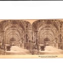 Vista estéreo Biblioteca del Vaticano (Roma, Italia) – galería interior decorada – Underwood & Underwood, 1897