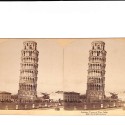 Vista estereoscópica “La Torre Inclinada de Pisa, Italia