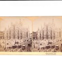 Vista estereoscópica Catedral de Milán (Duomo di Milano), Italia