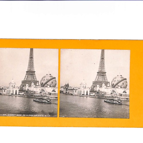 Vista estereoscópica Exposition Universelle de Paris 1900 – Le Globe Céleste