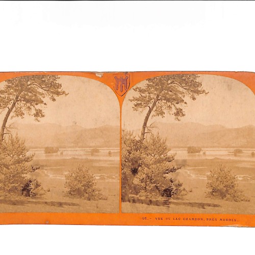 Vista estereoscópica – “Vue du Lac Chambon, près Murols”