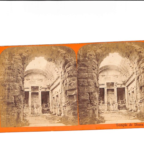 Vista estereoscópica – “Temple de Diane – Monuments Romains, Nîmes”