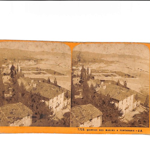 Vista Vista estereoscópica  – “Quartier des Marins à Fontarabie (Fuenterrabía / Hondarribia)”