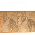 📷 Vista estereoscópica “Grotte des Fées – Pasarela interior con visitantes, Aix-les-Bains”