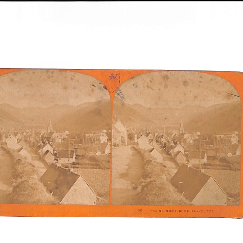 📷 Vista estereoscópica “Vue de Mont-Dore-les-Bains – Panorama urbano y termal (Auvernia)”