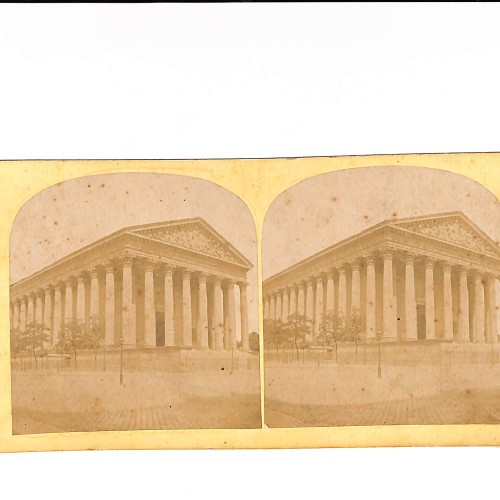 📷 Vista estereoscópica “La Madeleine – Iglesia de la Madeleine, París (vista lateral del templo neoclásico)”