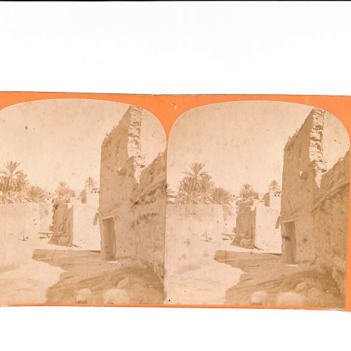 📷 Vista estereoscópica Environs de Biskra – Une rue de Bab-El-Darb