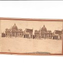 📷 Vista estereoscópica “Roma – Basílica de San Pedro y Piazza San Pietro (Edmond Behles)”