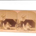 📷 Vista estereoscópica – “Playing rainstorm on Mamma’s parlor carpet” (1897)