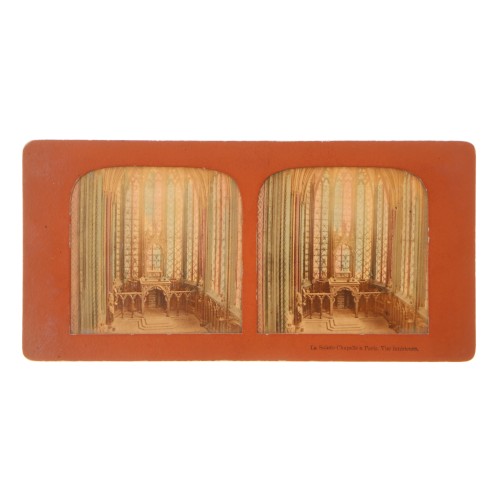 Vista estereoscópica Tissue – La Sainte-Chapelle a Paris, Vue intérieure