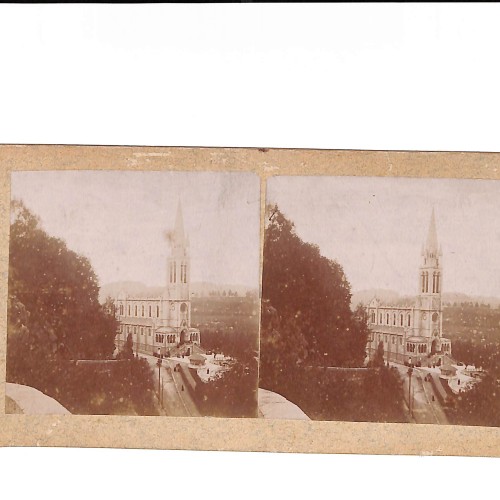 📷 Vista estereoscópica  Santuario de Lourdes – Basílica de la Inmaculada Concepción (vista general)