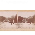 📷 Vista estereoscópica Lourdes – Basílica del Rosario y río Gave (vista panorámica)