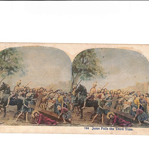 📷 Vista estereoscópica  “The Sermon on the Mount” (nº 139) – serie bíblica estereoscópica coloreada