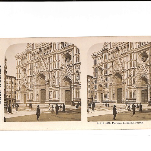 📷 Vista estereoscópica “Florence – Le Duomo. Façade”