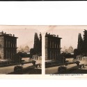 📷 Vista estereoscópica Florence – Jardín y ángulo del Palazzo Pitti (serie “Vues d’Italie”)