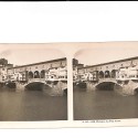 📷 Vista estereoscópica Florence – Le Pont Vieux (Ponte Vecchio), série Vues d’Italie