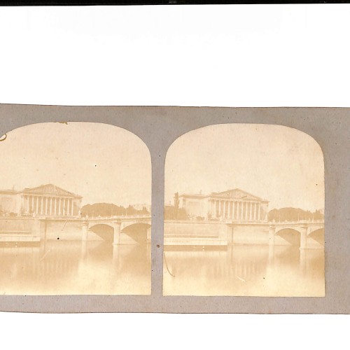 📷 Vista estereoscópica arquitectónica (probablemente París – Assemblée Nationale