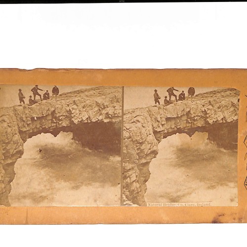 📷 Vista estereoscópica “Natural Bridge, Co. Clare (Irlanda)”,