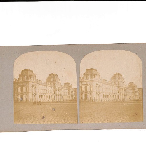 📷 Vista estereoscópica París — Louvre y Sena