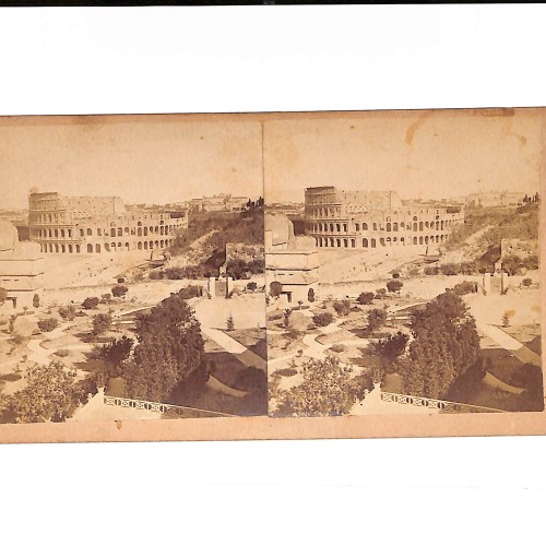 Vista estereoscópica El Coliseo (Roma)