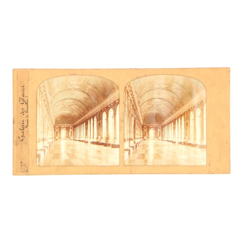 Vista estereoscópica C.J.Rospini - Galerie des Glaces - Musée de Versailles