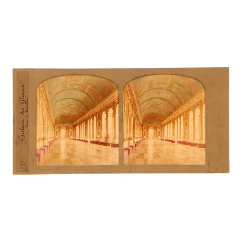 Vista estereoscópica C.J.Rospini - Galerie des Glaces - Musée de Versailles