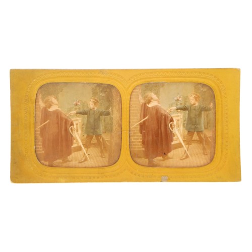 Vista estereoscópica Tissue "Duelo de niños"