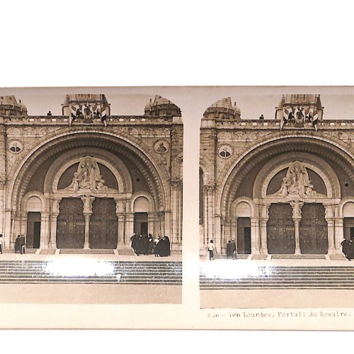 📷 Vista estereoscópica Lourdes – Portail du Rosaire
