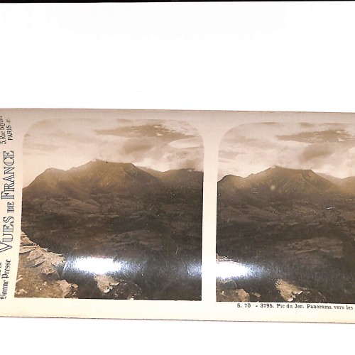 📷 Vista estereoscópica Pic du Jer – Panorama vers les Pyrénées