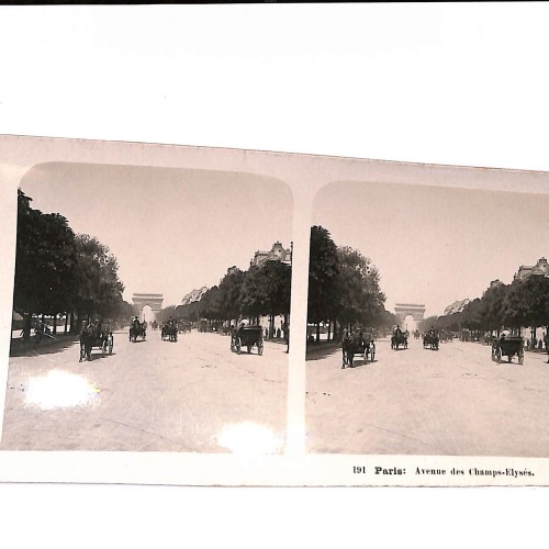 📷 Vista estereoscópica Paris – Avenue des Champs-Élysées (nº 191)
