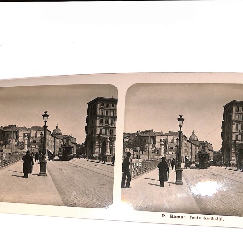 📷 Vista estereoscópica Roma – Ponte Garibaldi (nº 18)