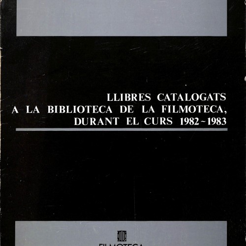 Revista  Llibres catalogats a la Biblioteca de la Filmoteca