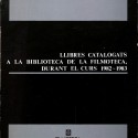 Revista  Llibres catalogats a la Biblioteca de la Filmoteca