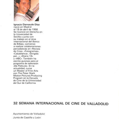 Revista  32ª Semana Internacional de Cine de Valladolid (1987)