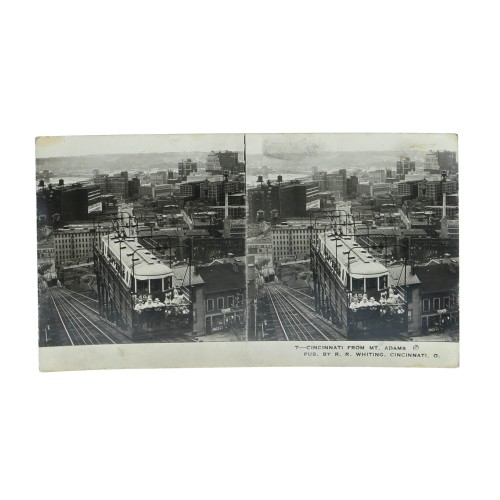 Vista estereoscopica - R.R.Whiting - Cincinnati from Mt. Adams