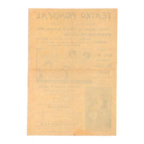 Anuncio Teatro Principal Cinematografo Varietes