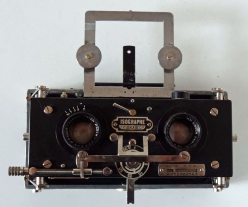 Baudry Isographe stereo camera with case and plates