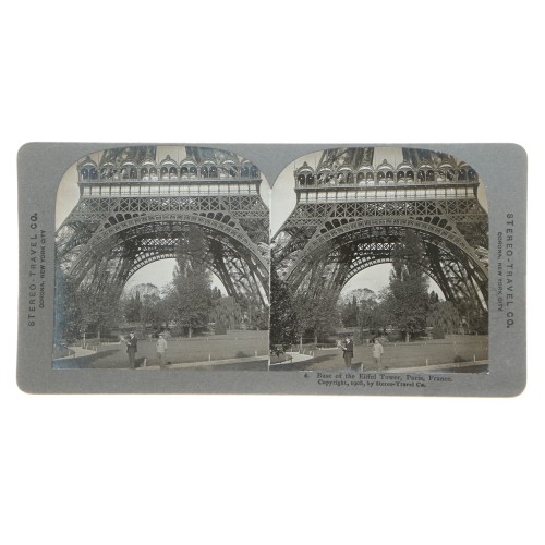 Vista estereoscopica "4. Base of the Eiffel Tower, Paris, France" Stereo-Travel Co.