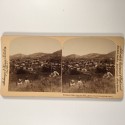 Vista estereo de cartón _ "El Caney, Cuba,—from the Fort. Scene of Lawton's glorious victory."