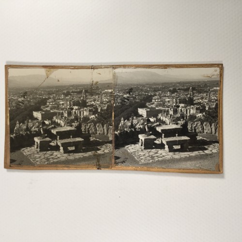 Vista estereo de cartón - ¨Málaga desde Gibralfaro.¨