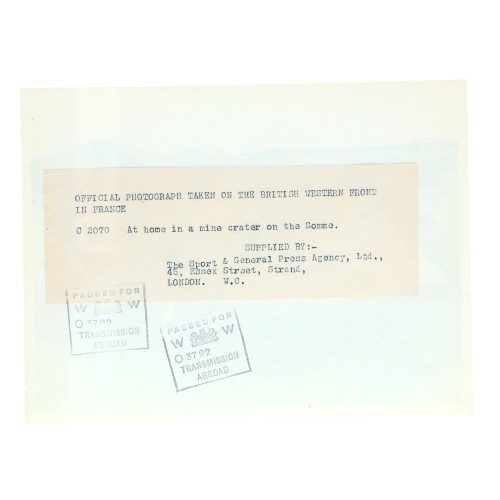 Fotografia Official Photograph - WW Transmission Abroad - Oofficial photograph taken on the western front in France