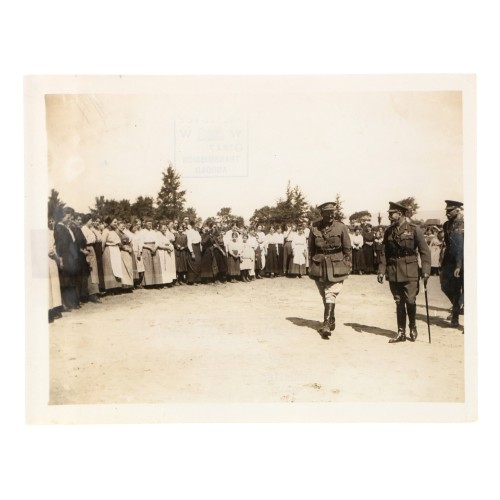 Fotografia Official Photograph - WW Transmission Abroad - The king visits the western front.