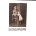 Retrato del Emperador Francisco José I junto al joven Archiduque Otto, destinado a obras de beneficencia bélica.