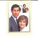 Retrato de perfil del Príncipe soberano Francisco José II y la Princesa consorte Georgina (Gina) de Liechtenstein.